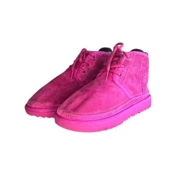 Girls UGG Australia Classic Neumel Chukka Lace Up Boots Size 3 Pink - Picture 2 of 5